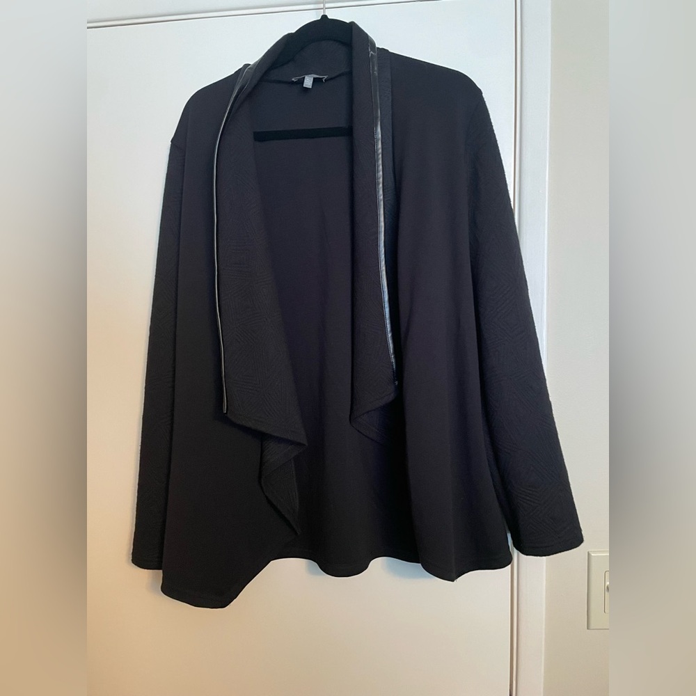 Neiman Marcus Black Blazer with Waterfall Lapel